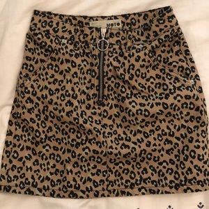 topshop moto cheeta print skirt